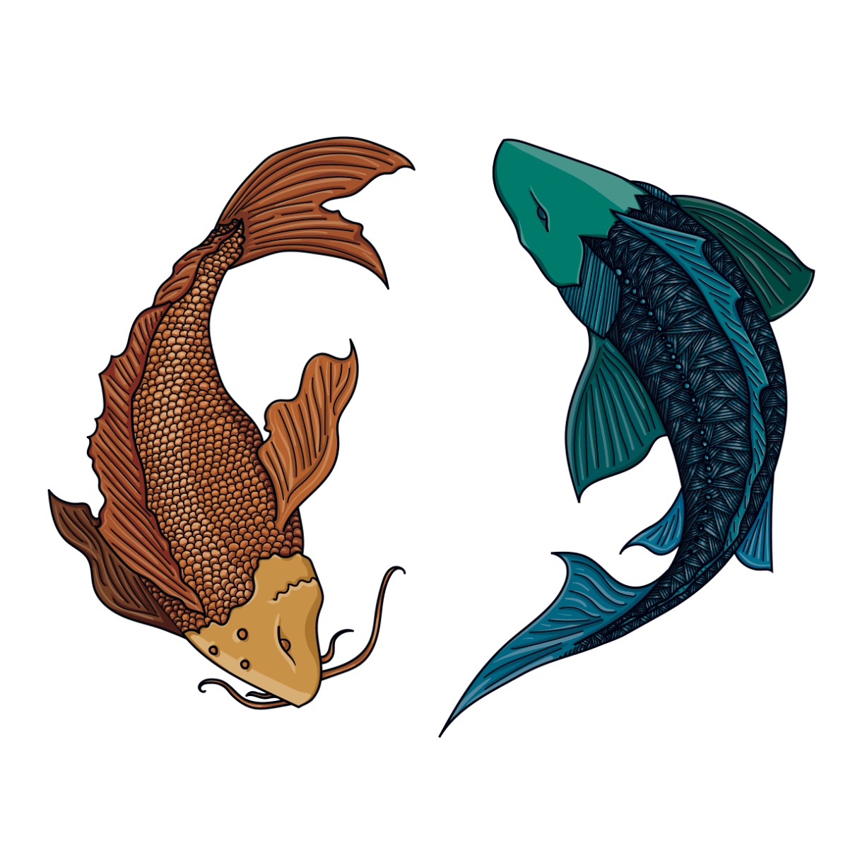 Two fish graphics